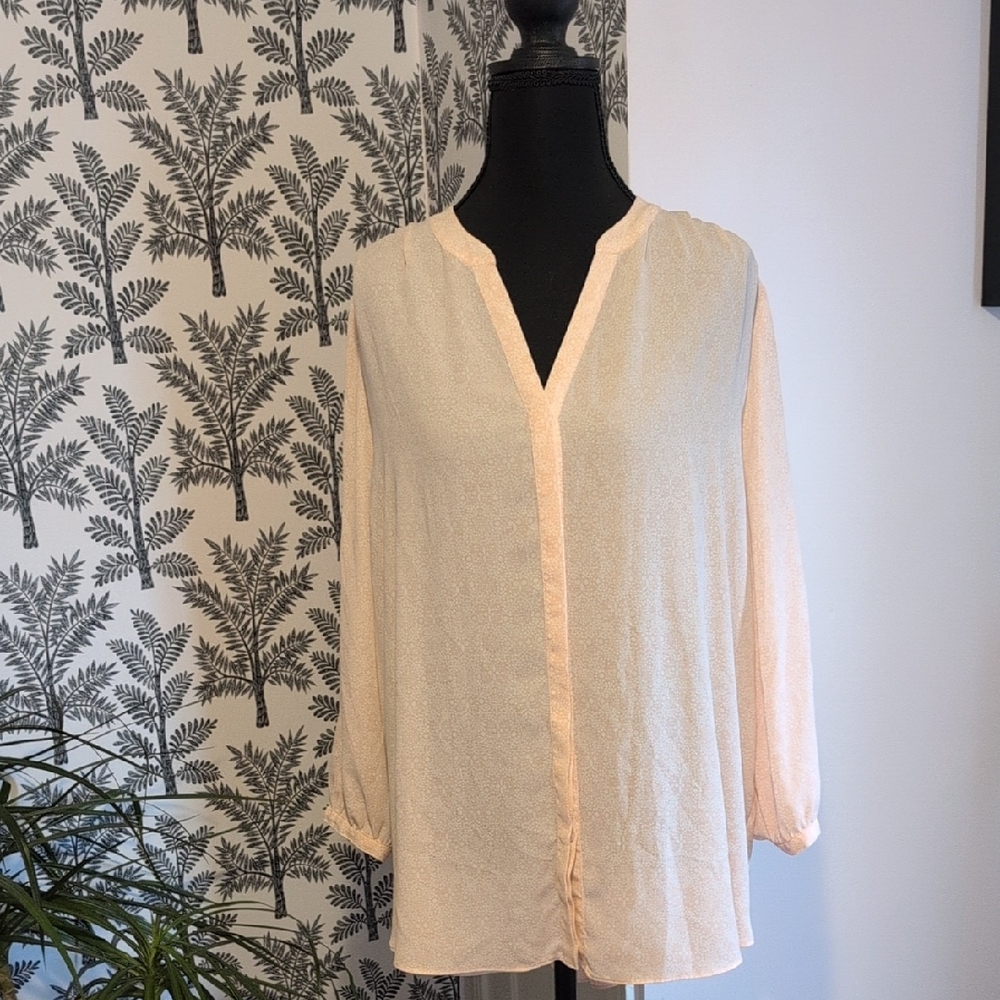 NYDJ Light Pink And Cream Blouse
